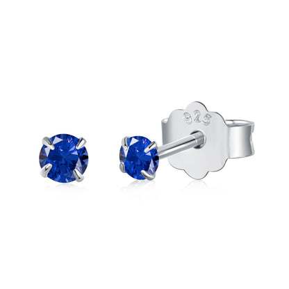 [AURORA]Delicate Solitaire Earrings