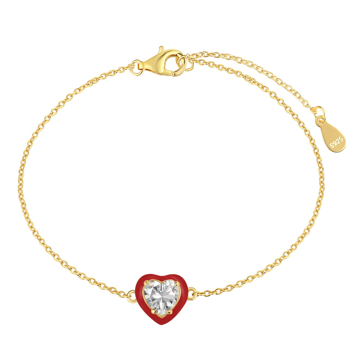 [AURORA]Sparkling Romantic Heart Shape Lover Bracelet