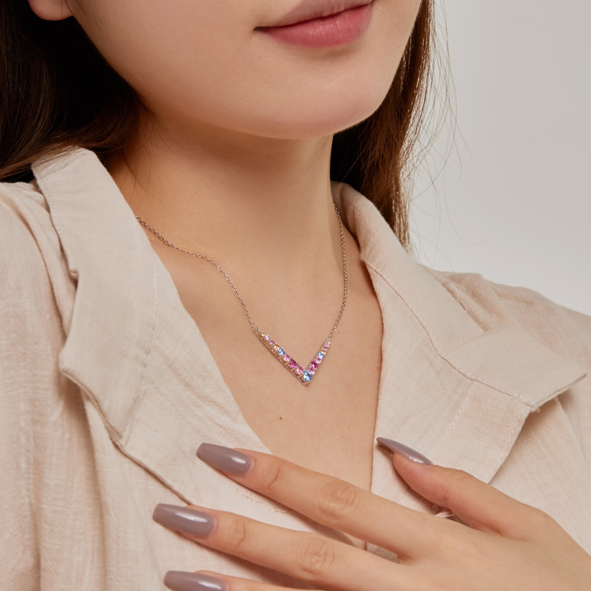 [AURORA]Ornate Round Cut Necklace