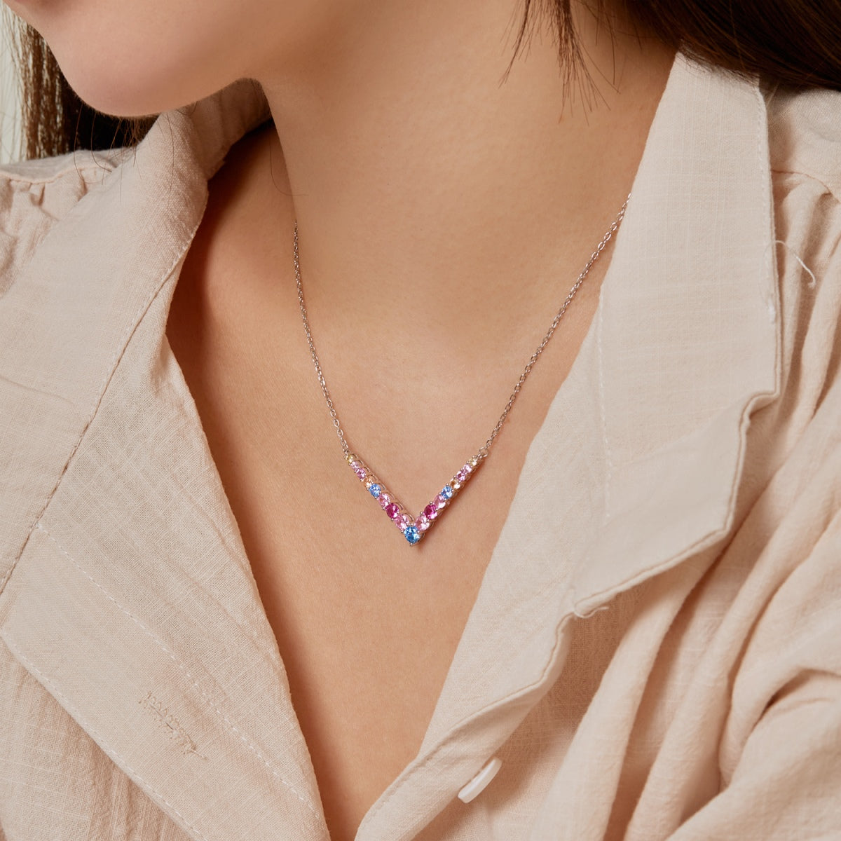 [AURORA]Ornate Round Cut Necklace