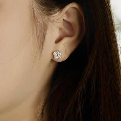 [AURORA]Four-Leaf Clover Flower Shaped Earrings