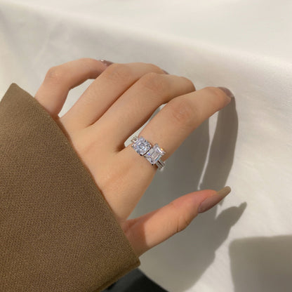 [AURORA]2.0 Carat Scintillating Ornate Radiant Cut Party Ring