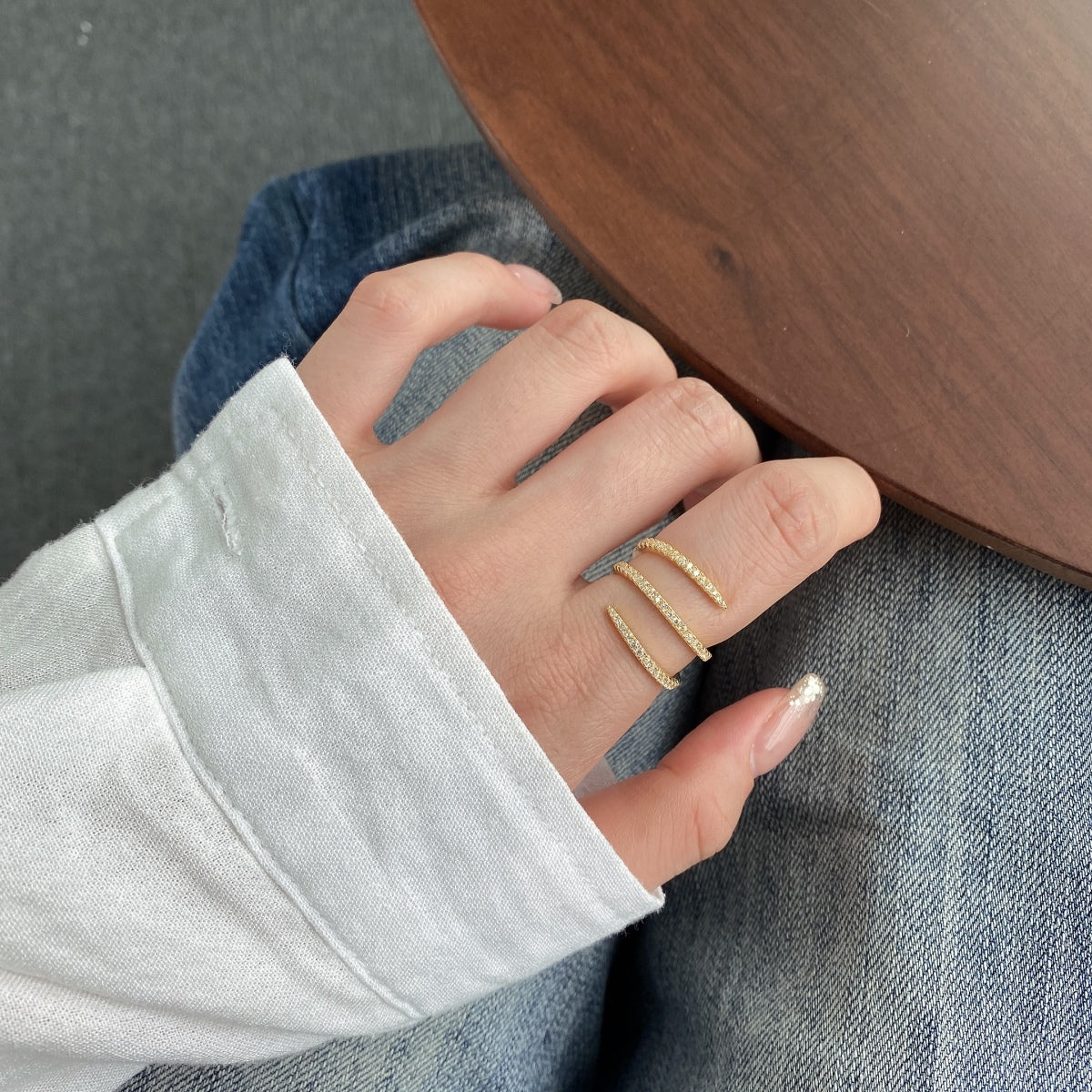 [AURORA]Unique Vibrant Entangle Daily Ring
