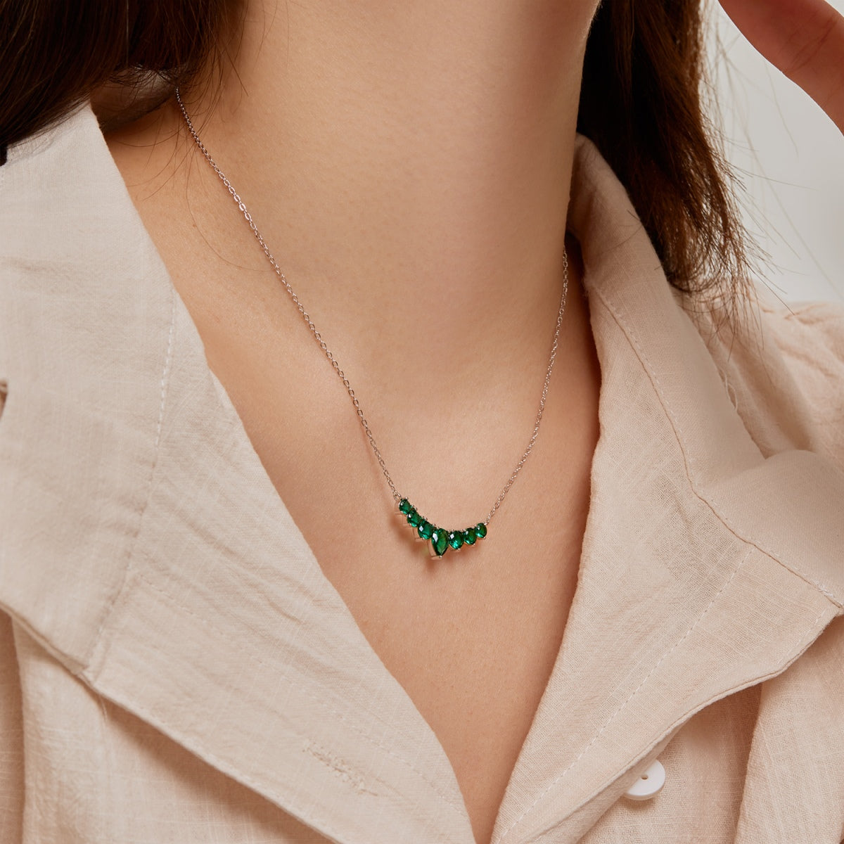 [AURORA]Dainty Colorful Heart Necklace