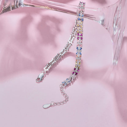 [AURORA]Radiant Colorful Emerald Cut Party Bracelet