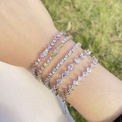 [AURORA]Dazzling Romantic Heart Bracelet
