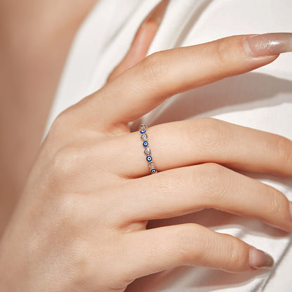 [AURORA]Radiant Colorful Round Shape Daily Ring
