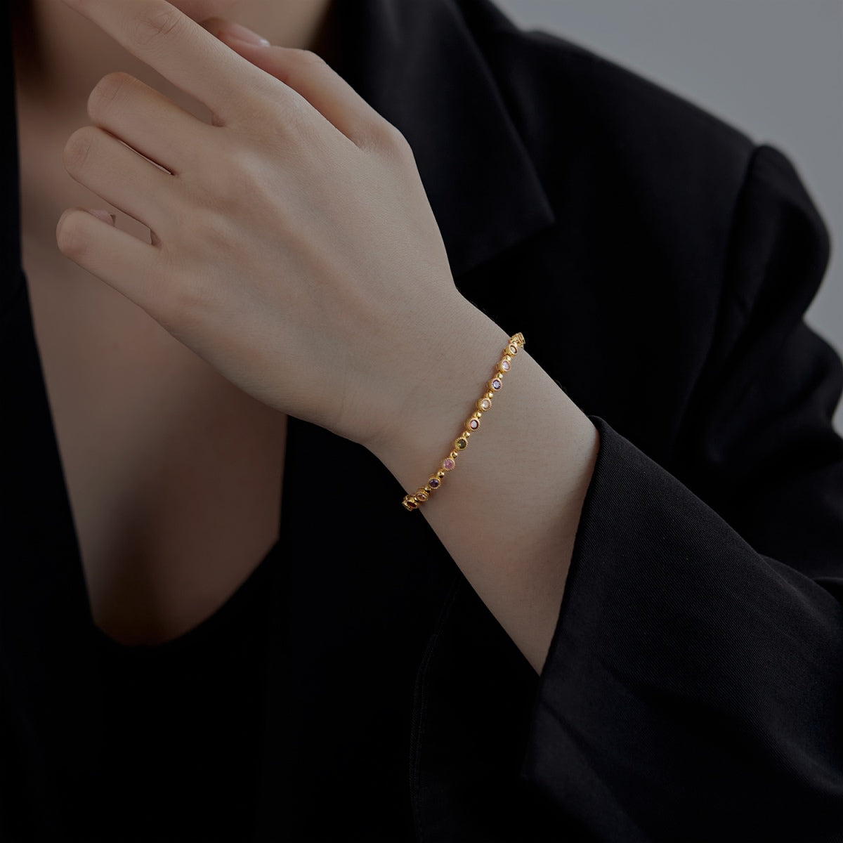[AURORA]Sparkling Exquisite Round Cut Party Bracelet