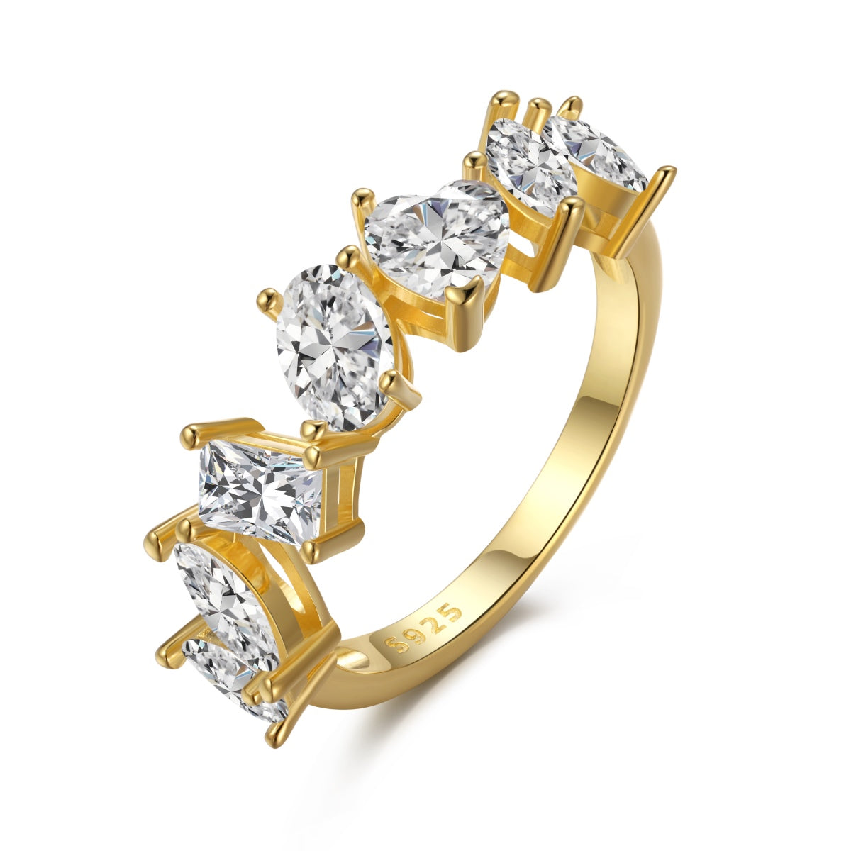 [AURORA]Delicate Multi Cut Ring
