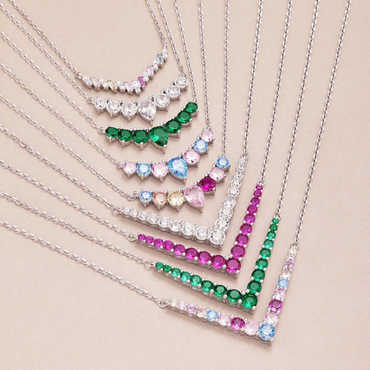 [AURORA]Dazzling Rainbow Necklace