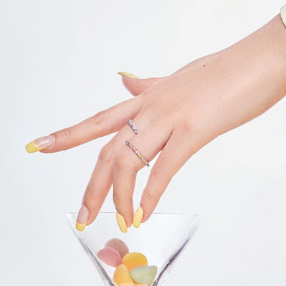 [AURORA]Charming Colorful Round Cut Daily Ring