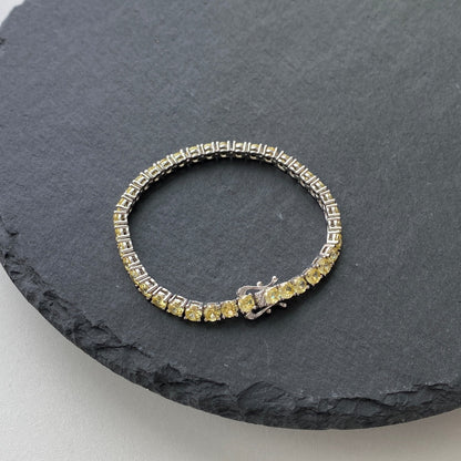 [AURORA]Ornate Dazzling Round Cut Tennis Bracelet