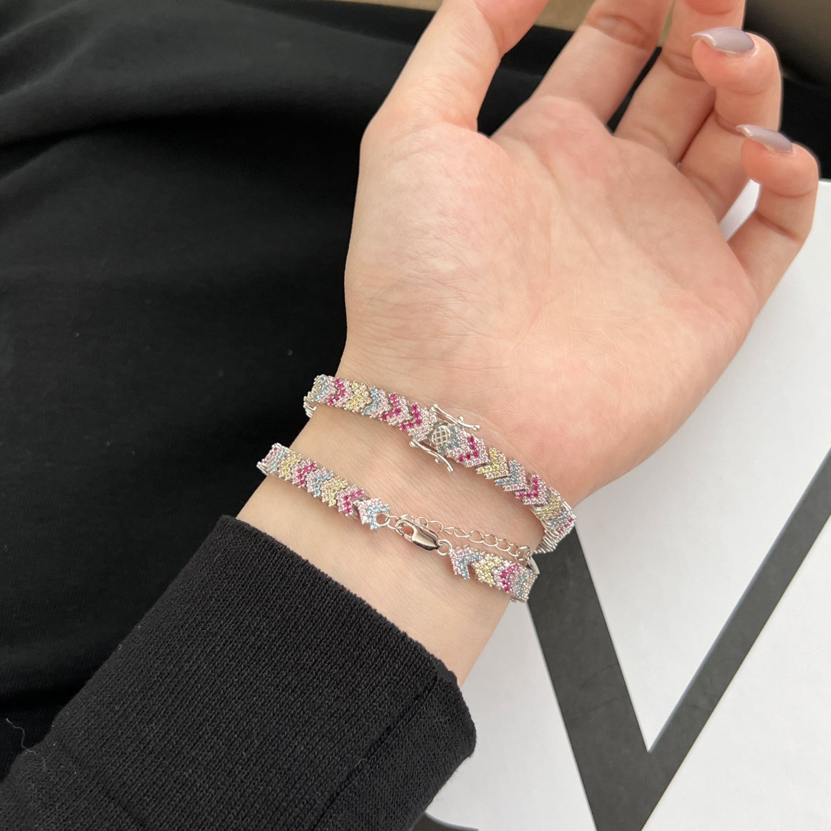 [AURORA]Ornate Sparkling Round Cut Party Bracelet
