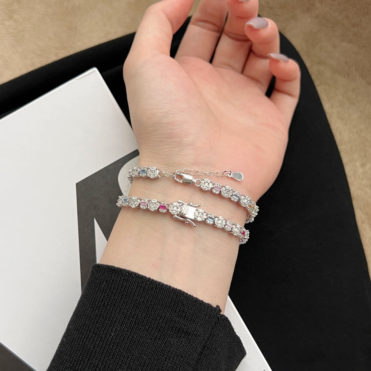 [AURORA]Dazzling Radiant Multi Cut Daily Bracelet