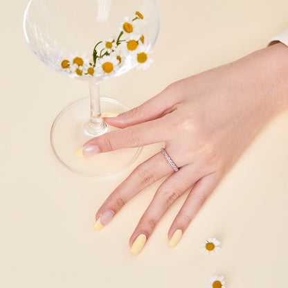 [AURORA]Dainty Ebullient Round Cut Daily Ring