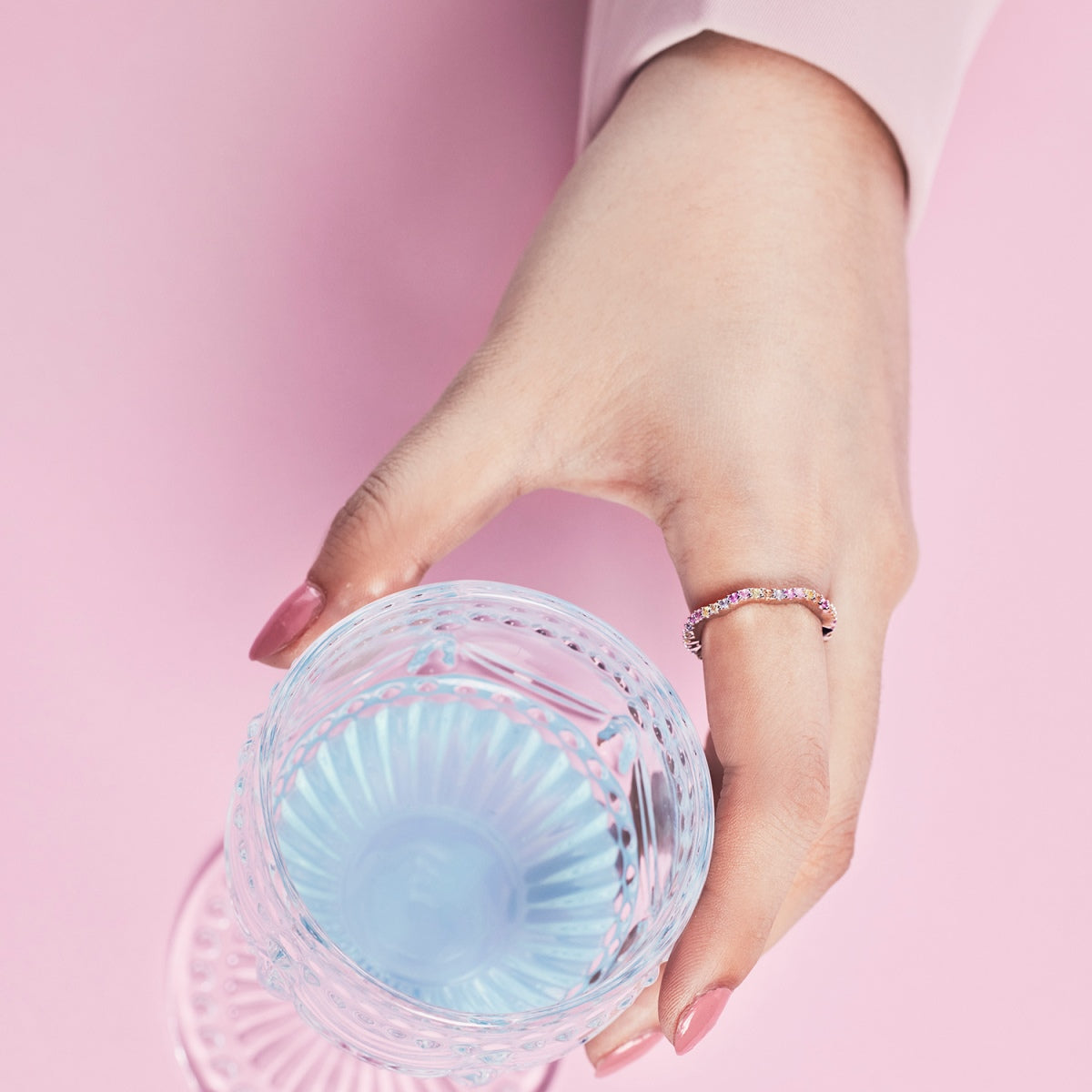 [AURORA]Dainty Colorful Round Cut Party Ring