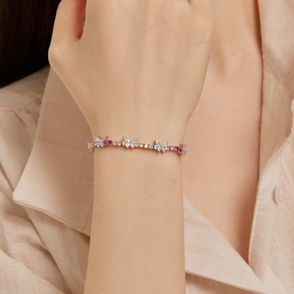 [AURORA]Ornate Colorful Butterfly Shape Round Cut Daily Bracelet