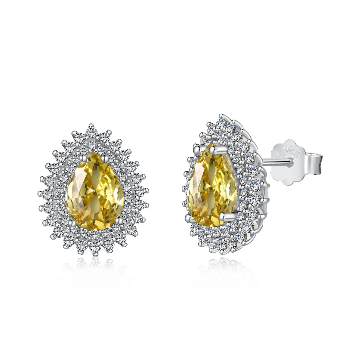 [AURORA]Delicate Gorgeous Pear Cut Daily Earrings