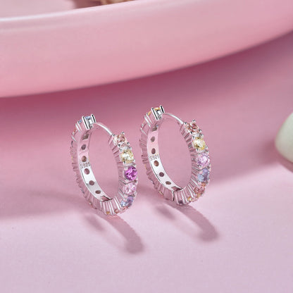 [AURORA]Radiant Colorful Round Cut Earrings