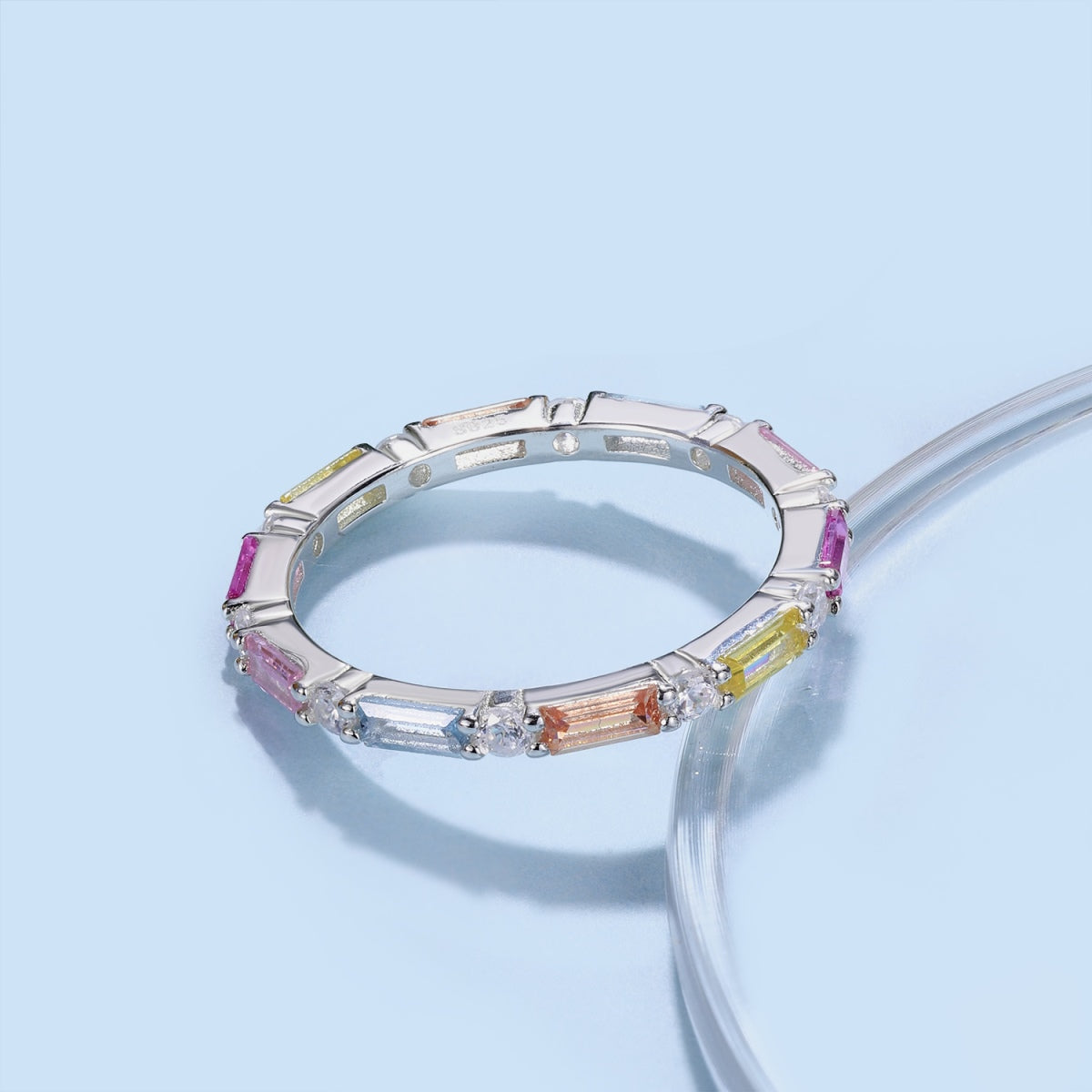 [AURORA]Lively In Shades Elegant Radiant Cut Daily Ring
