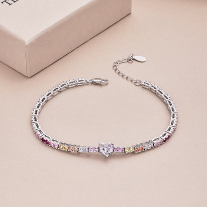 [AURORA]Delicate Romantic Heart Shape Lover Bracelet