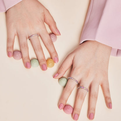 [AURORA]Exquisite Colorful Round Cut Party Ring