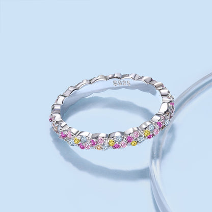 [AURORA]Dainty Ebullient Round Cut Daily Ring