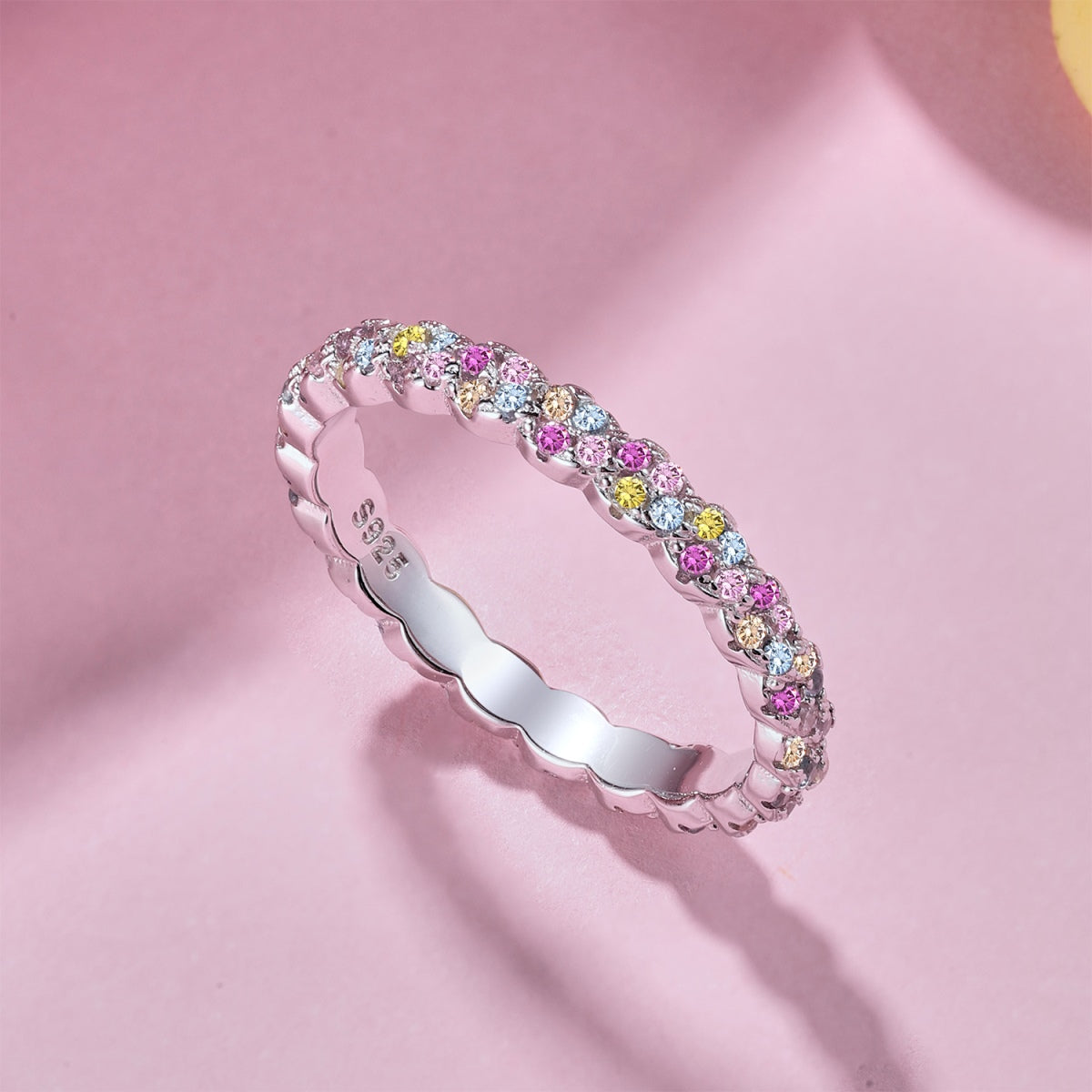 [AURORA]Dainty Ebullient Round Cut Daily Ring