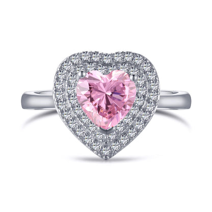 [AURORA]Delicate Ebullient Heart Shape Wedding Ring