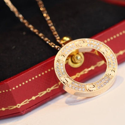 [AURORA]LOVE NECKLACE ADJUSTABLE ROSE GOLD