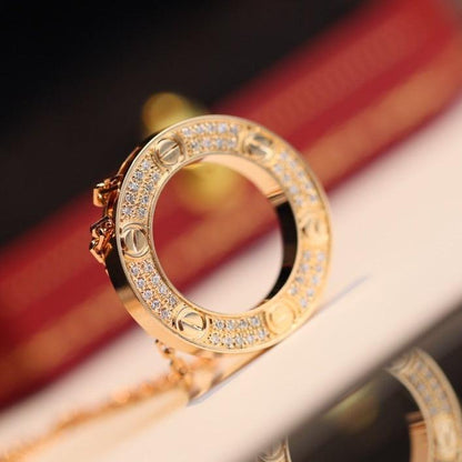 [AURORA]LOVE NECKLACE ADJUSTABLE ROSE GOLD
