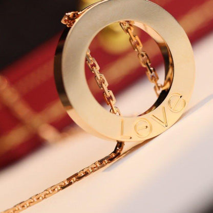 [AURORA]LOVE NECKLACE ADJUSTABLE ROSE GOLD