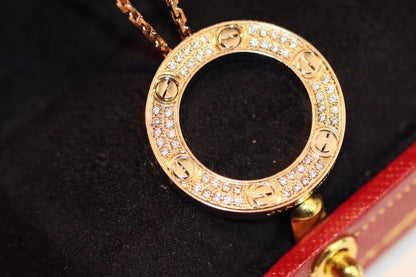 [AURORA]LOVE NECKLACE ADJUSTABLE ROSE GOLD