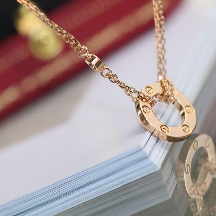 [AURORA]LIEBE HALSKETTE VERSTELLBAR ROSÉGOLD 2 DIAMANTEN 