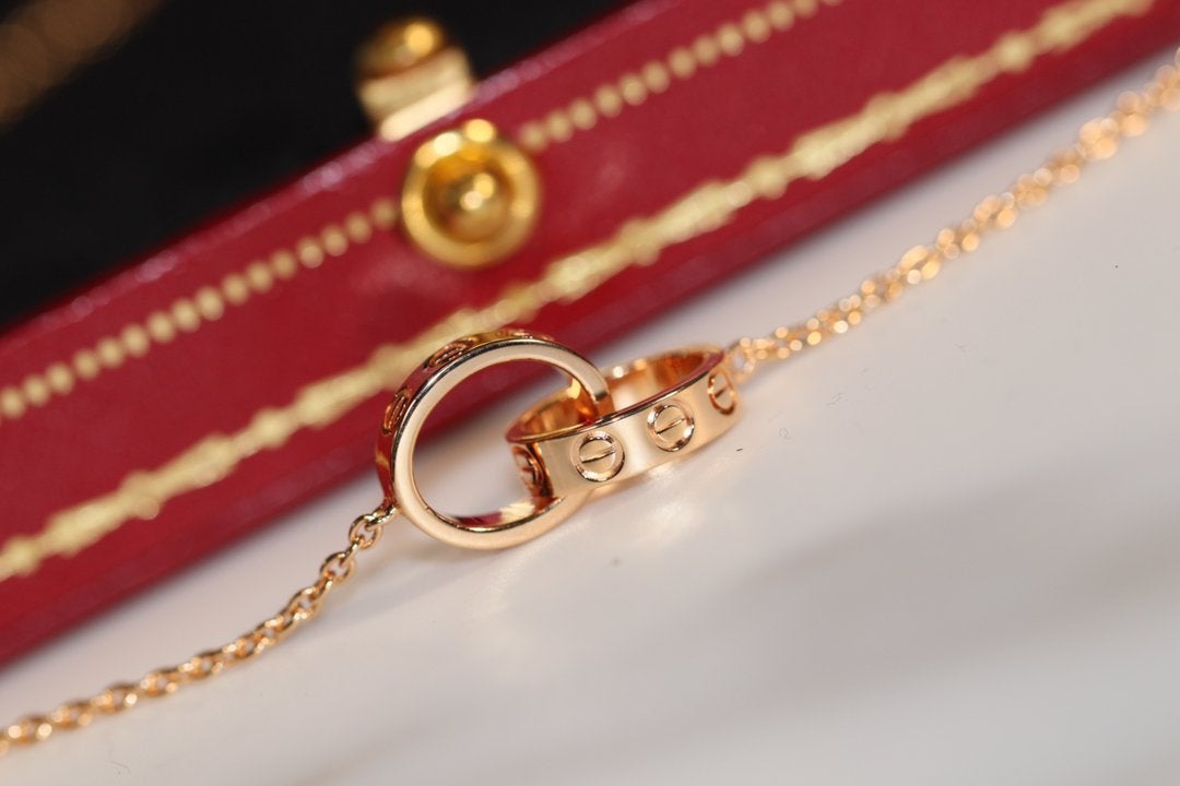 [AURORA]LOVE HALSKETTE ROTGOLD UND SILBER 