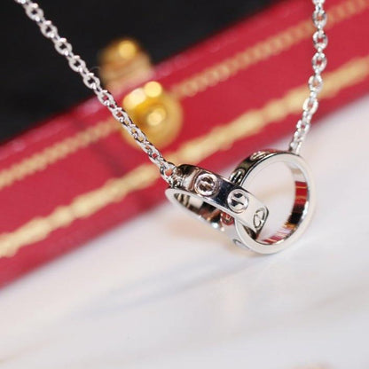 [AURORA]LOVE HALSKETTE ROTGOLD UND SILBER 