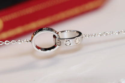 [AURORA]LOVE HALSKETTE ROTGOLD UND SILBER 
