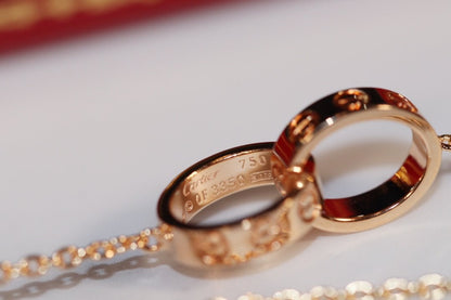 [AURORA]LOVE HALSKETTE ROTGOLD UND SILBER 