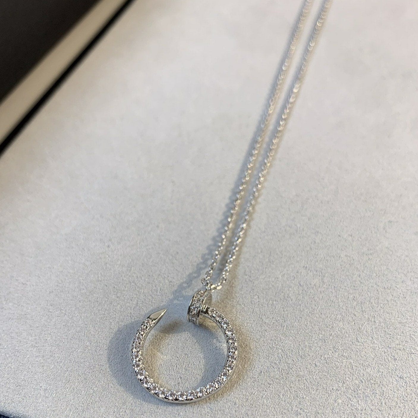 [AURORA]JUSTE HALSKETTE SILBER DIAMANTEN 