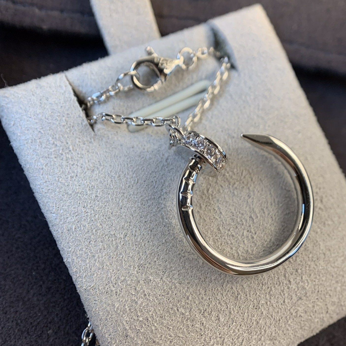 [AURORA]JUSTE HALSKETTE SILBER DIAMANTEN 