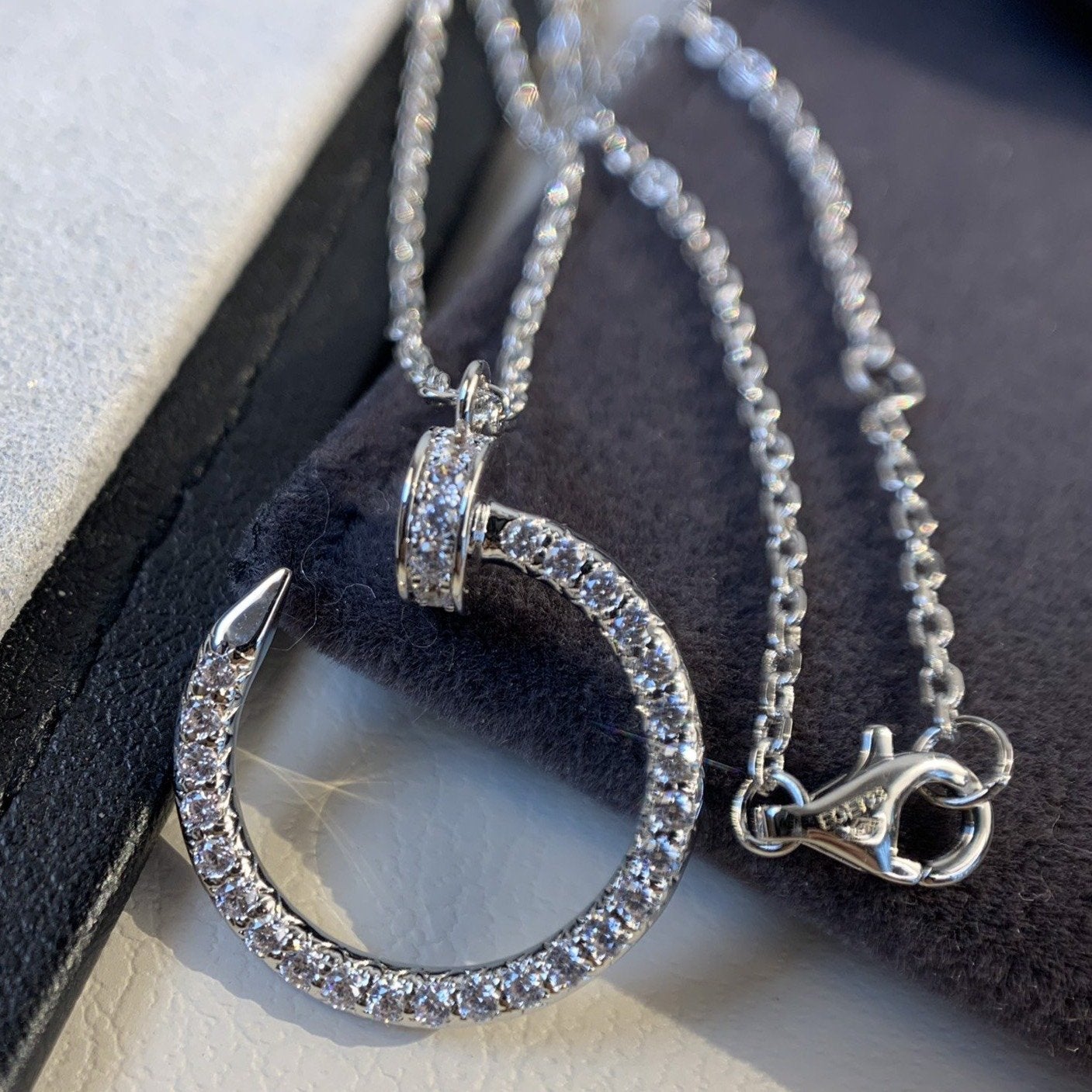 [AURORA]JUSTE HALSKETTE SILBER DIAMANTEN 
