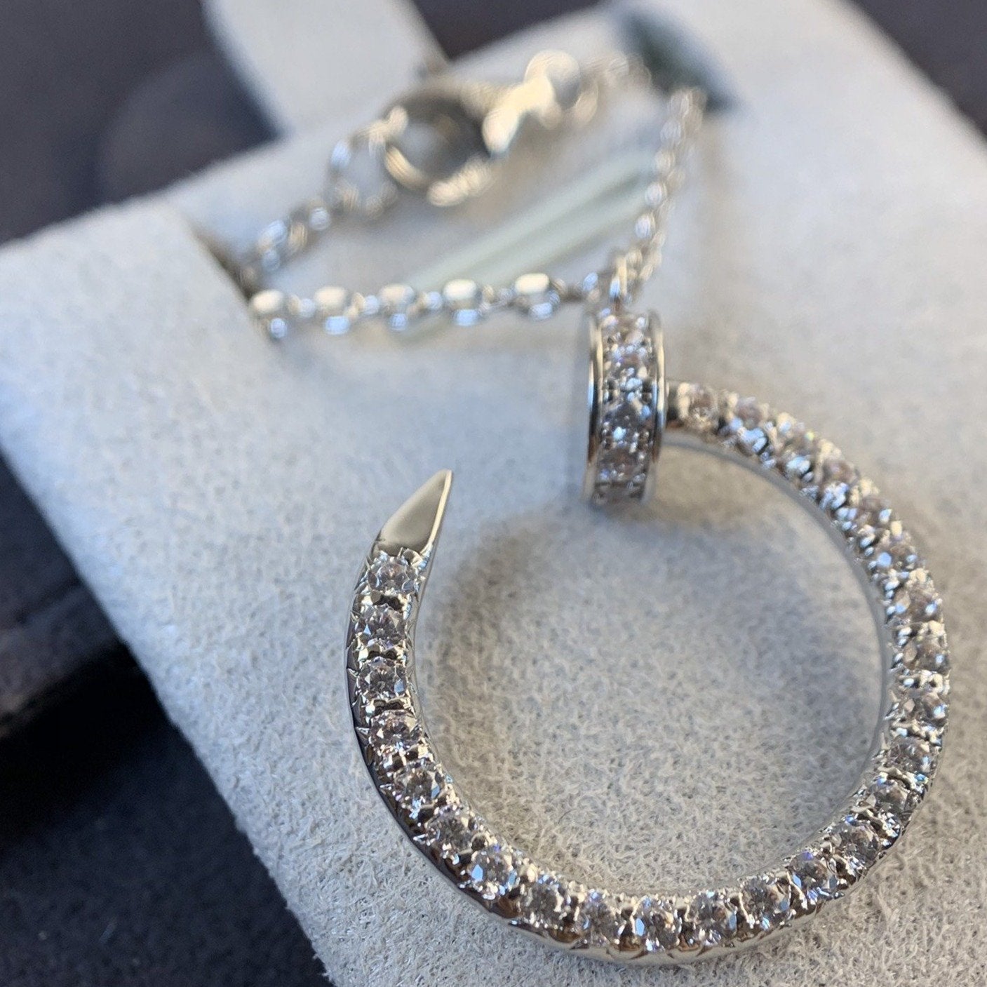 [AURORA]JUSTE HALSKETTE SILBER DIAMANTEN 