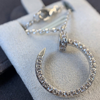 [AURORA]JUSTE HALSKETTE SILBER DIAMANTEN 