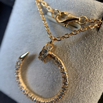 [AURORA]JUSTE NECKLACE PINK GOLD DIAMONDS