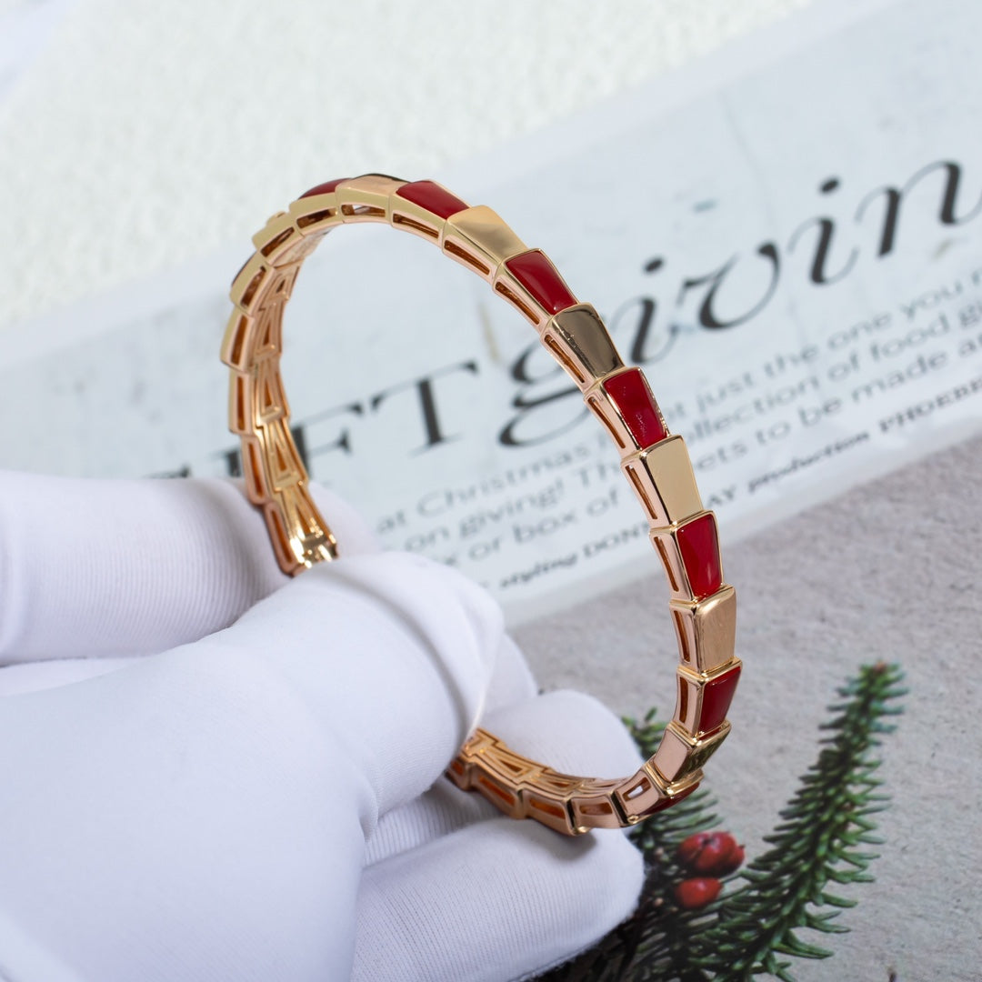 [AURORA]SERPENTI BRACELET PINK GOLD RUBELLITE