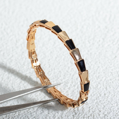 [AURORA]SERPENTI BRACELET PINK GOLD ONYX