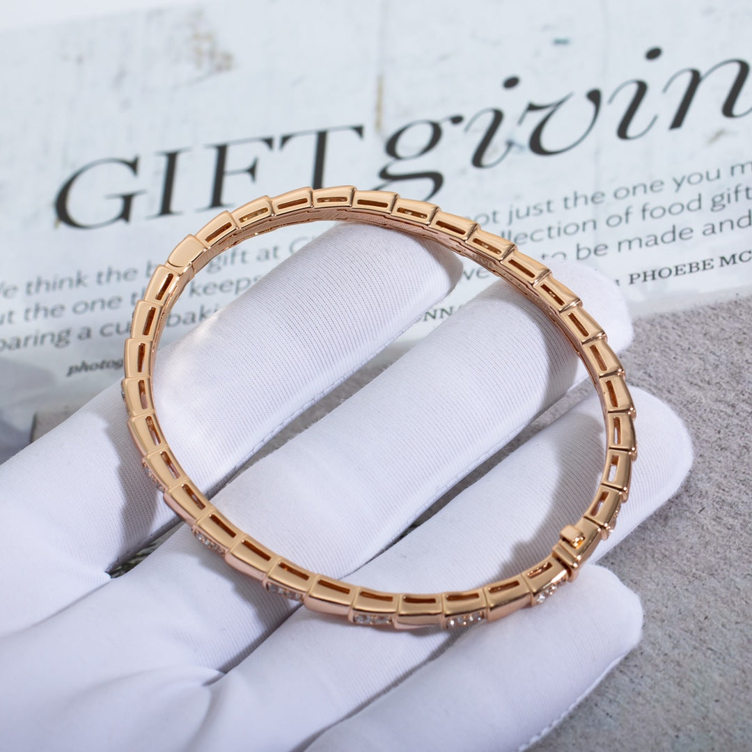 [AURORA]SERPENTI SMALL BRACELET PINK GOLD DIAMOND
