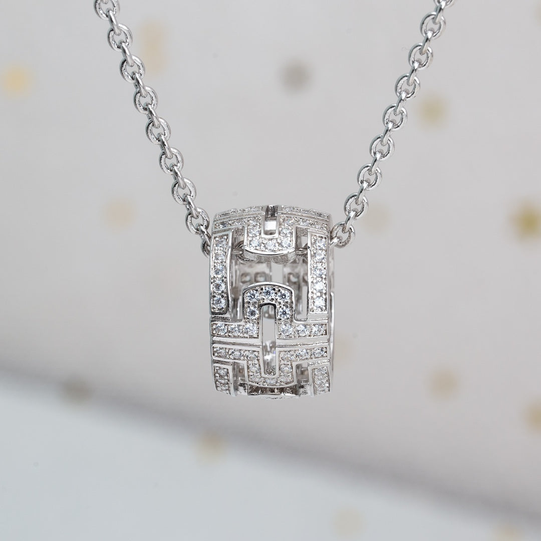 [AURORA]パレンテシ ネックレス シルバー ダイヤモンド