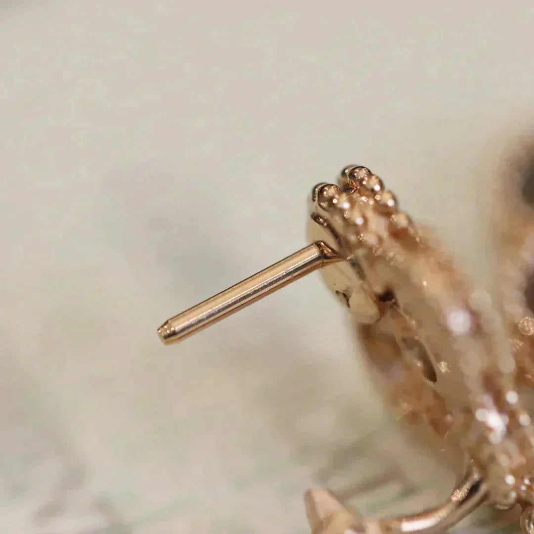 [basloveJW]CLOVER MEDIUM 1 MOTIFS VOLLE DIAMANT-OHRRINGE