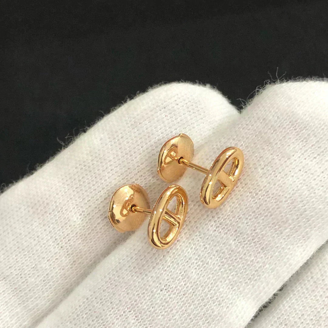 [AURORA]CHAINE SMALL EARRINGS GOLD AND SILVER